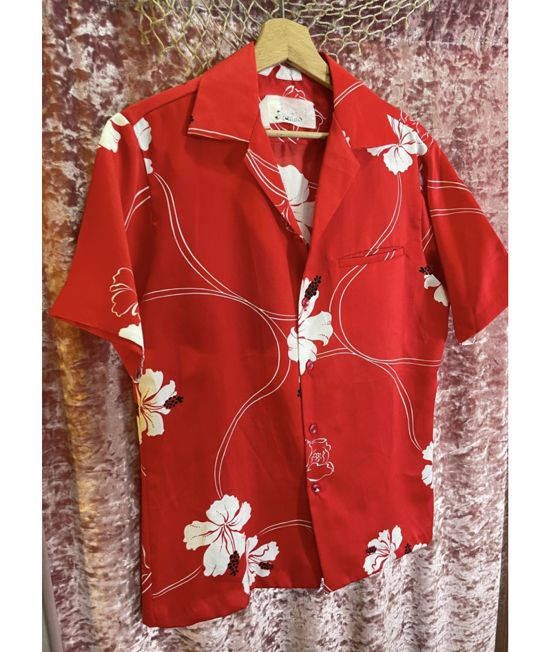Red Chinese Hawaiian shirt