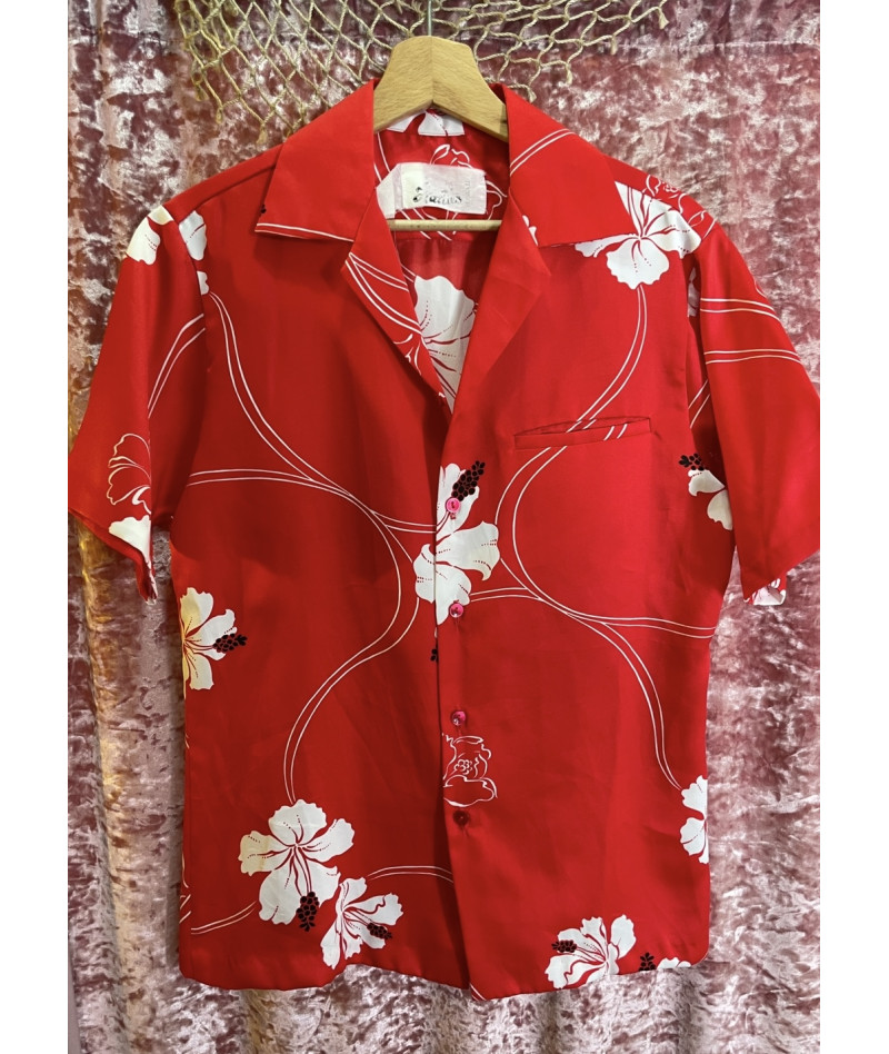 Red Chinese Hawaiian shirt