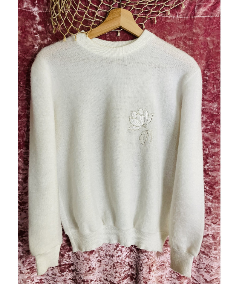 White woman sweater